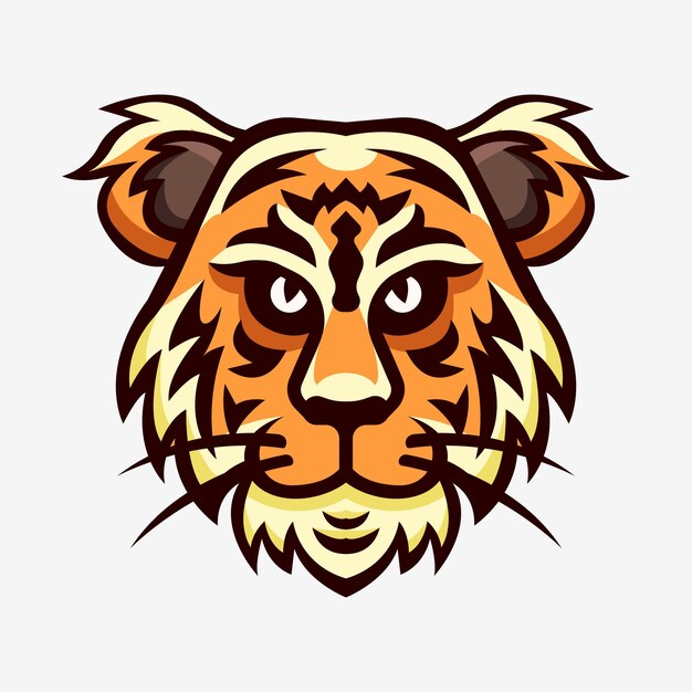 Logotipo del deporte de la mascota de la cabeza del tigre