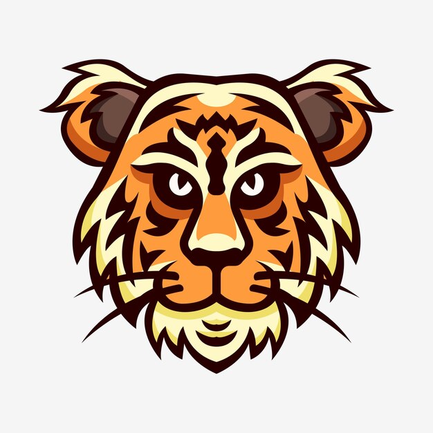 Logotipo del deporte de la mascota de la cabeza del tigre