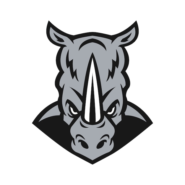 logotipo del deporte del rinoceronte