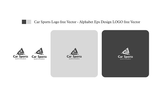 Logotipo de deportes de coche Vector libre Alfabeto Eps Diseño LOGOTIPO vector libre