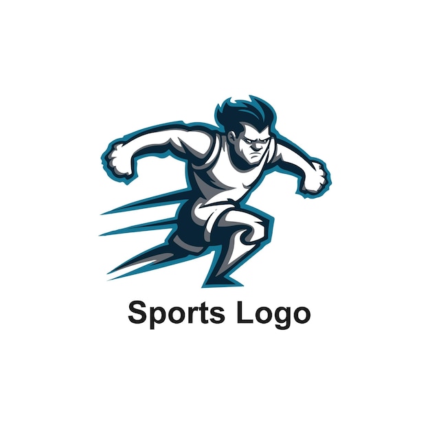un logotipo para los deportes y los deportes se muestra en un fondo blanco