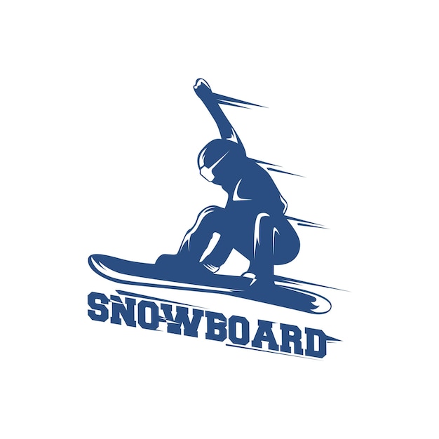 Logotipo de deportes de invierno estilo de diseño retro de la vieja escuela Etiqueta del club de esquí Logotipo de snowboard Logotipo de hockey negro