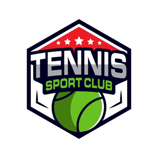 Logotipo deportivo de diseño de logotipo de tenis.