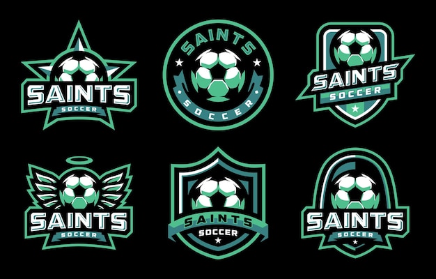 Vector logotipo deportivo de fútbol de los santos