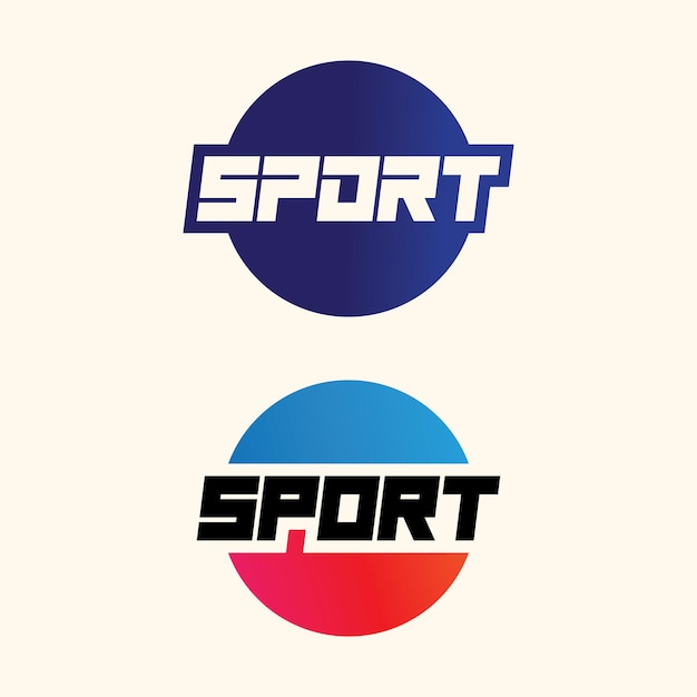 Logotipo deportivo y icono deportivo diseño símbolo personas ilustración vector
