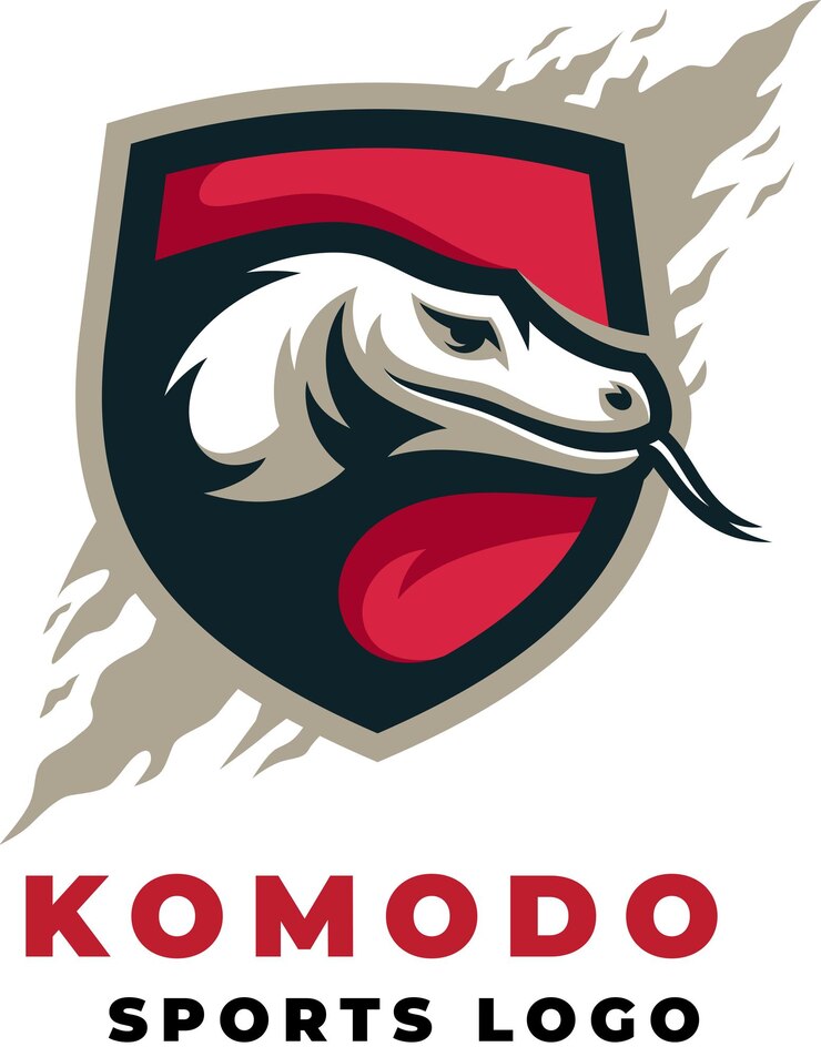 logotipo deportivo de komodo
