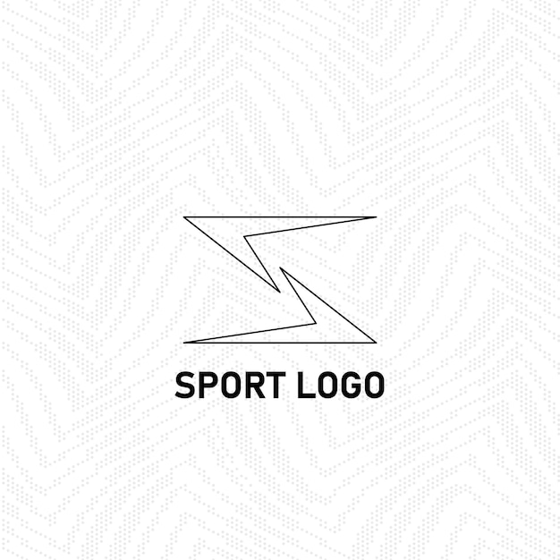 Logotipo deportivo moderno con diseño triangular abstracto