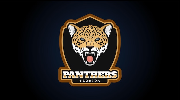 Vector logotipo deportivo con el título 'panthers florida'