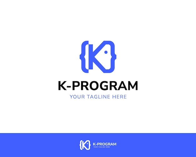 Logotipo de desarrollador de Creative Letter K Logotipo de rama