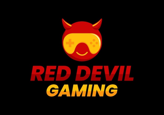 Vector el logotipo detallado de los juegos de esports red devil