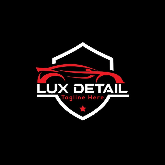 logotipo de detalle de lux, detalles automáticos, logotipo de camión, diseño de logotipo vintage y empresarial en plantilla vectorial.