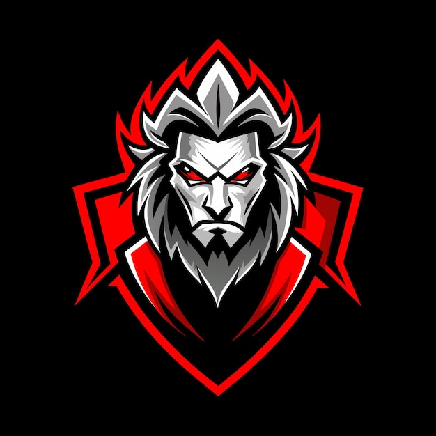 El logotipo de Devil Man Rojo y Negro para juegos