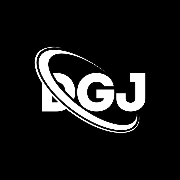 Vector logotipo de dgj diseño de logotipo de letra dgj iniciales logotipo dgj vinculado con círculo y monograma en mayúsculas logotipo dgj tipografía para negocios tecnológicos y marca inmobiliaria