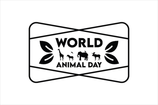 Logotipo del día de los animales vectoriales 16