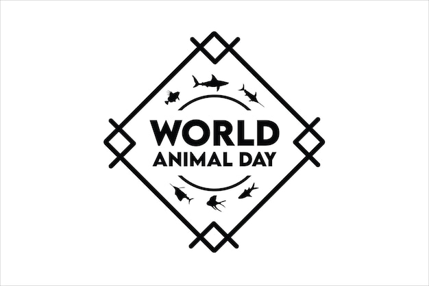 Logotipo del día de los animales vectoriales 19