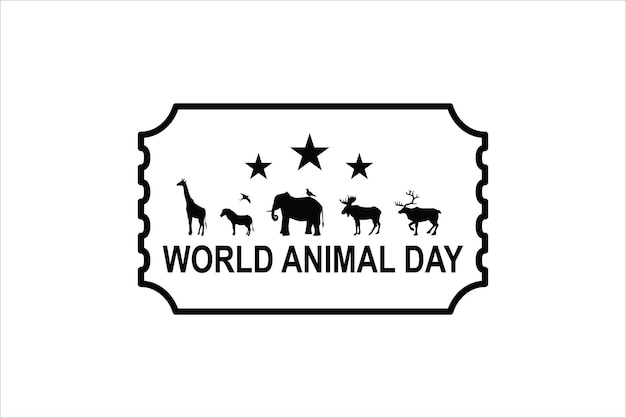 Logotipo del día de los animales vectoriales 41