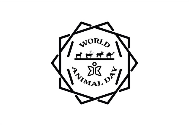 Logotipo del día de los animales vectoriales 52