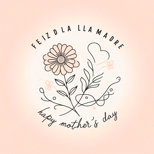 El logotipo del día feliz de la madre