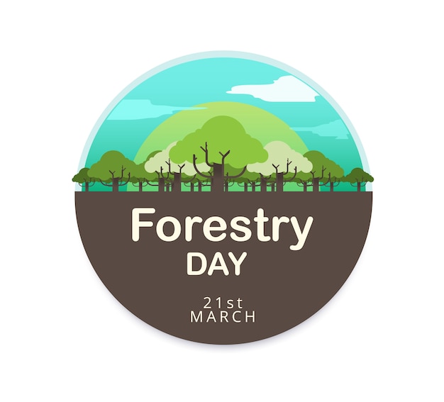 Vector logotipo del día forestal