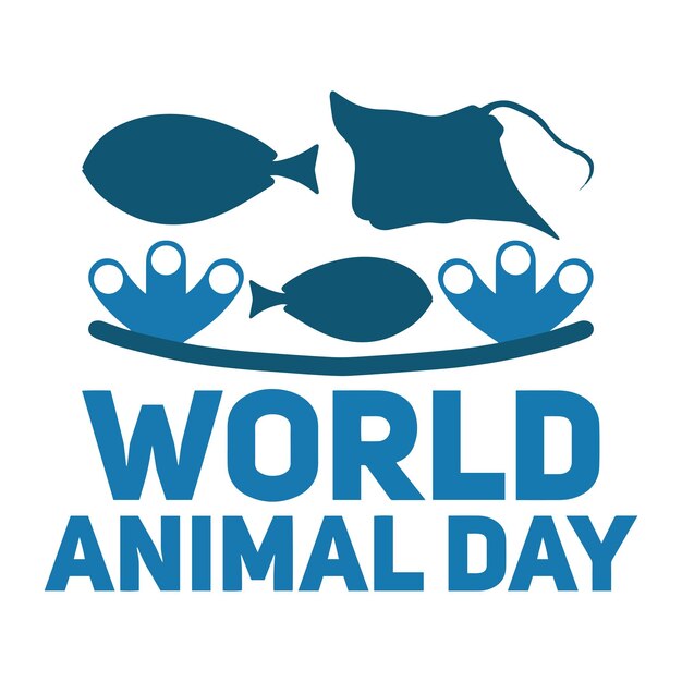 Vector logotipo día mundial de los animales 168