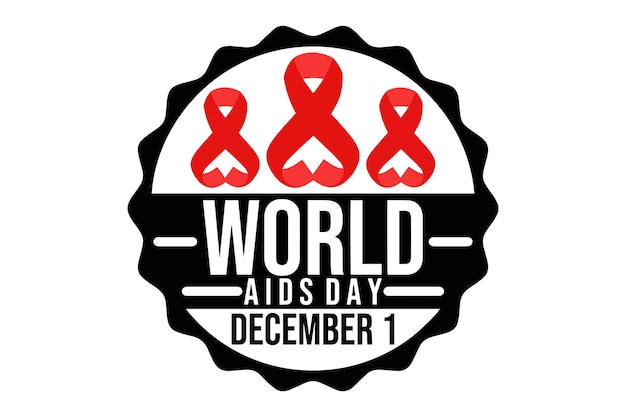 Vector logotipo día mundial del sida 93