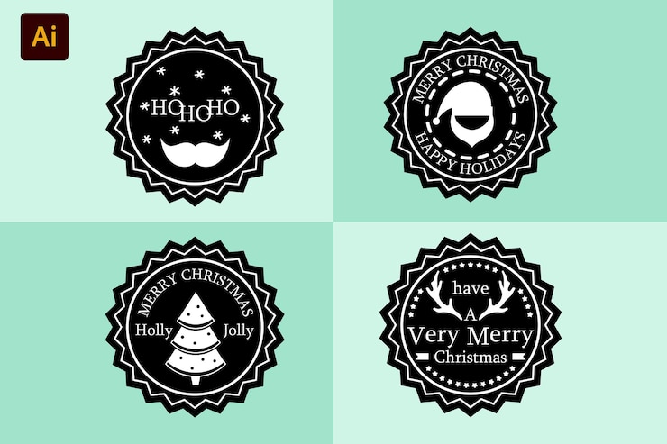 Vector logotipo del día de navidad 148