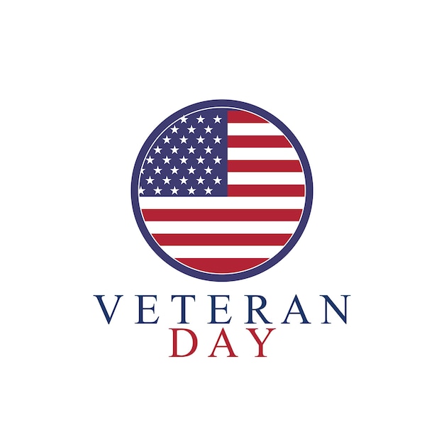 Logotipo del día de los veteranos de los estados unidos y plantilla vectorial