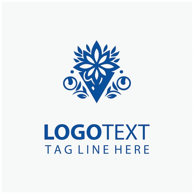 El logotipo del diamante floral