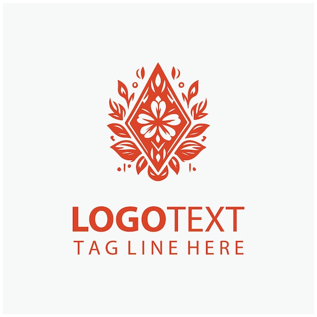 El logotipo del diamante floral