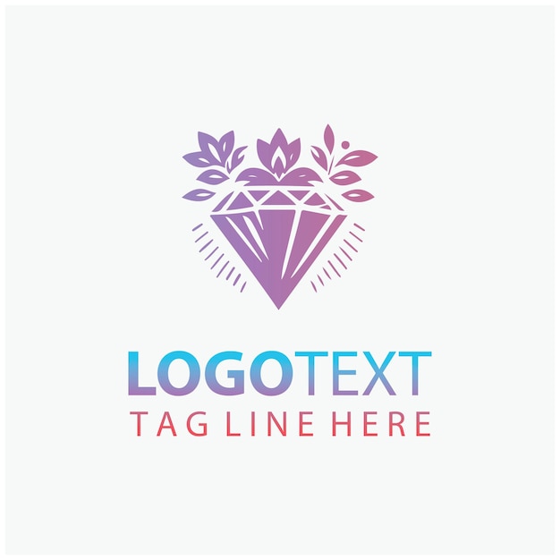 El logotipo del diamante floral