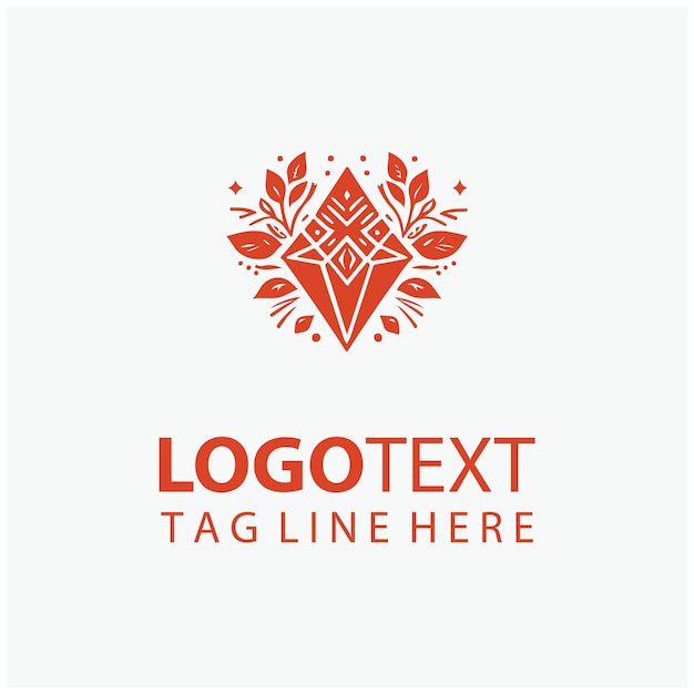 El logotipo del diamante floral