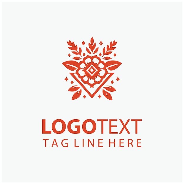 El logotipo del diamante floral