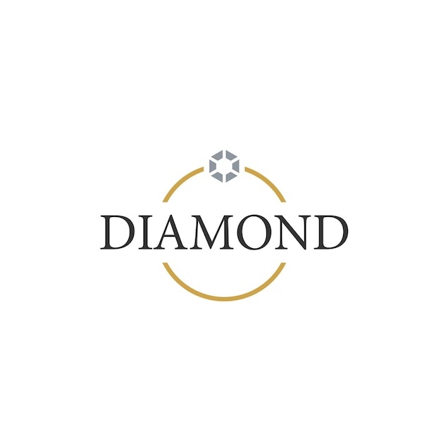 Logotipo de diamante marca premium de lujo