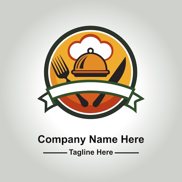 El logotipo de diamante de los restaurantes de vector premium está aquí.