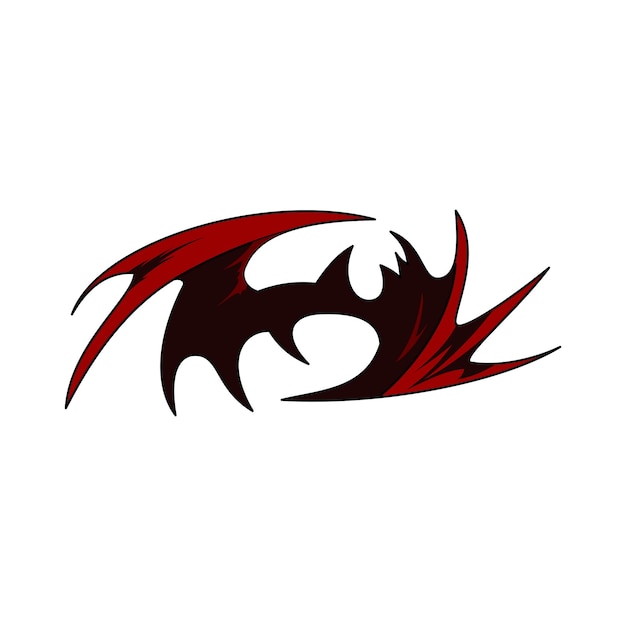 Logotipo de dibujos animados abstractos de dragón ala