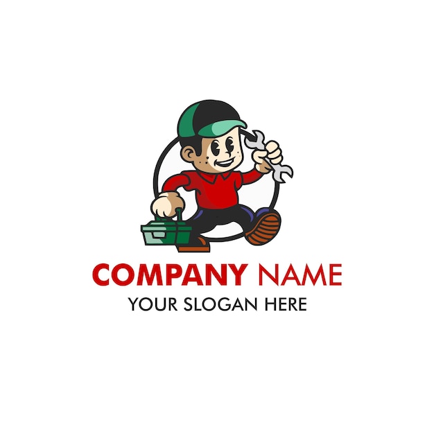 Logotipo de dibujos animados en vector para empresas