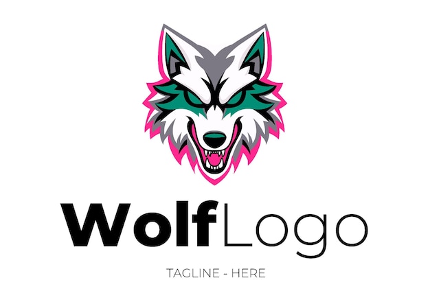 Un logotipo de dibujos animados de Wolf