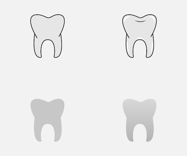 Logotipo de diente humano para clínica dental.