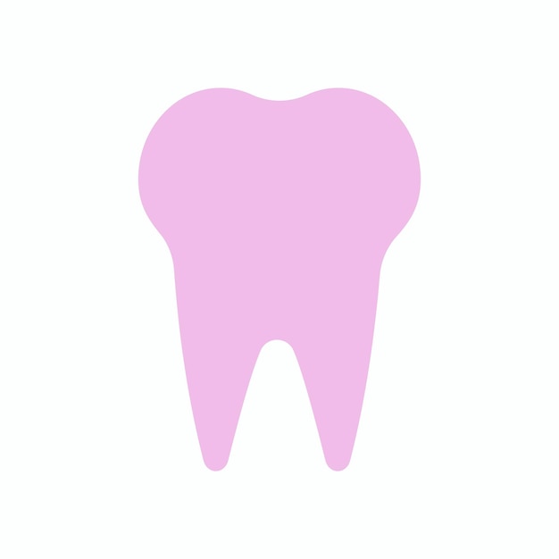 Logotipo de diente de icono de diente vectorial aislado en blanco. ilustración de vector de plantilla de logotipo dental