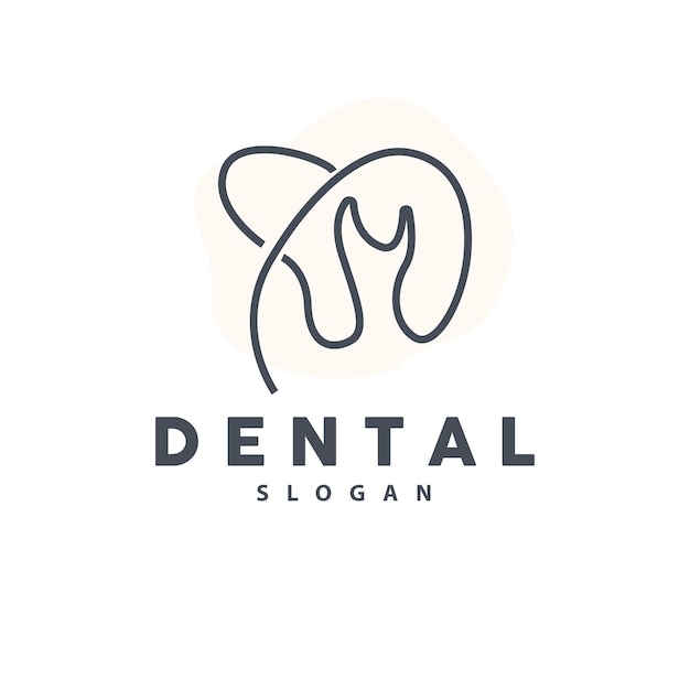 Logotipo de diente Ilustración de marca de cuidado de vectores de salud dental