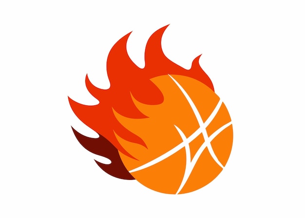El logotipo dinámico del baloncesto hace hincapié en la mitad de la pelota