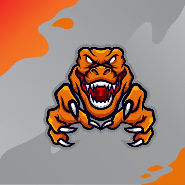 Logotipo de Dino Masscot Esport vector premium