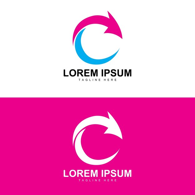 Logotipo de dirección de flecha Diseño de señal de tráfico Vector de diseño de marca