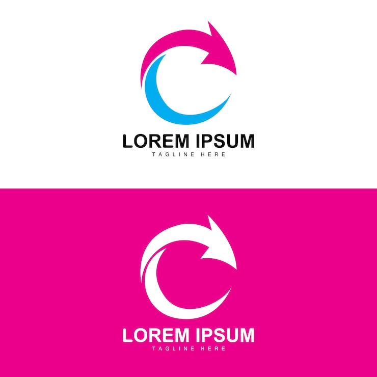 Vector logotipo de dirección de flecha diseño de señal de tráfico vector de diseño de marca