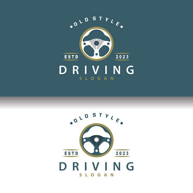 Logotipo de dirección Vehículo sencillo Diseño comercial de dirección Ilustración de carreras Reparación de coches de entrenamiento