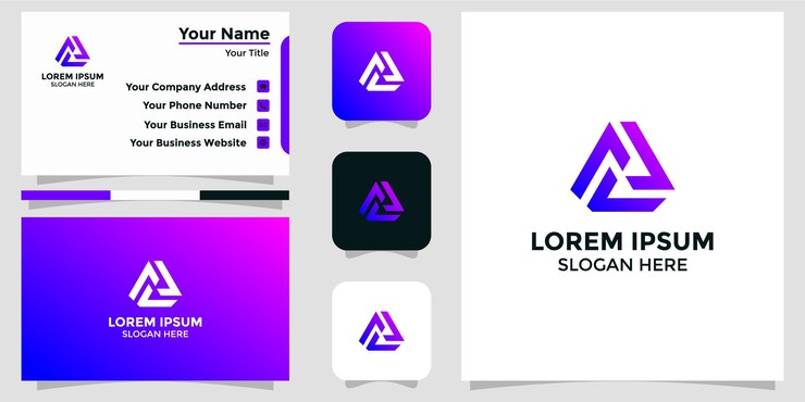 Vector logotipo de diseño de contabilidad financiera y tarjeta de marca.