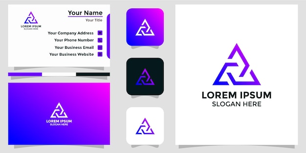 Logotipo de diseño de contabilidad financiera y tarjeta de marca.