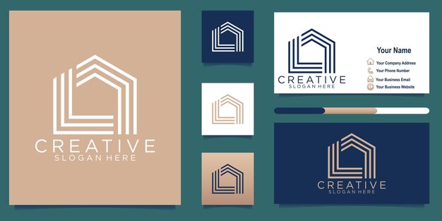 logotipo diseño de edificio construcción apartamento arquitectura tarjeta de visita