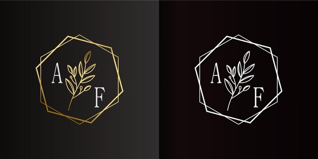 Vector logotipo de diseño floral para decoración.