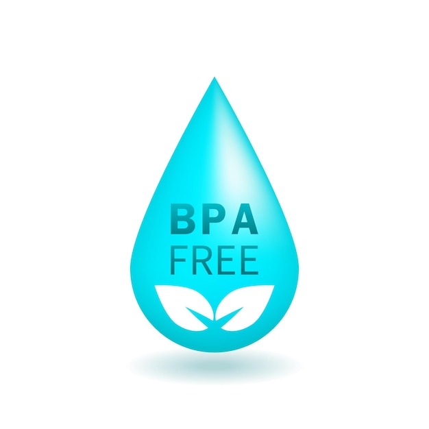 Logotipo de diseño en forma de gota de agua sin BPA para plástico no tóxico